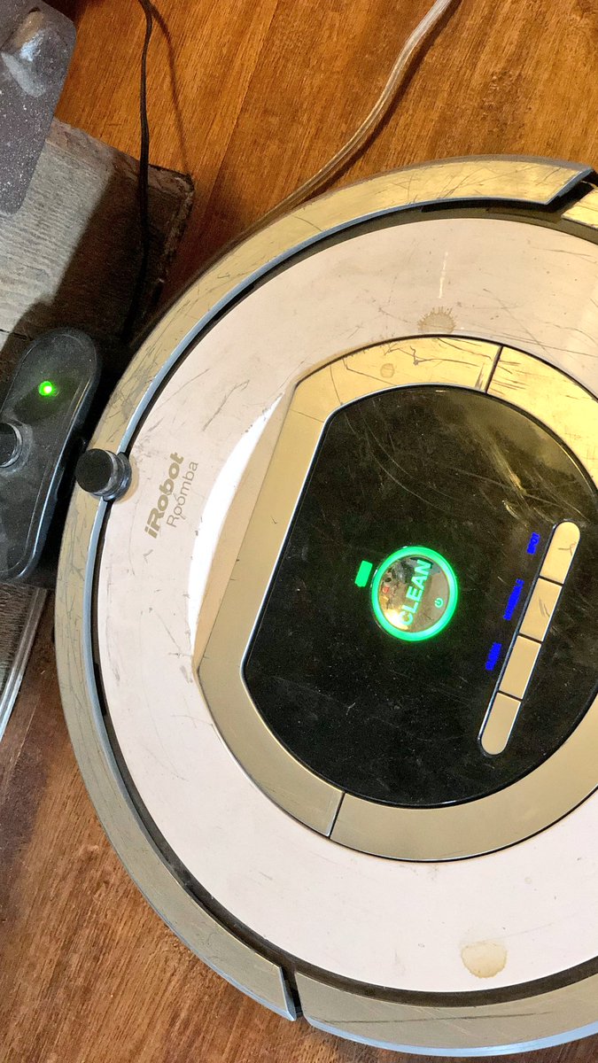 clockwork9's tweet photo. @iRobot Our Roomba 760 turned 7 years old today! She still goes strong every single day, 6:00 AM on the dot to make her rounds about our studio floor. She’s got some wear, but she’s one of the hardest workers at #clockwork9
#Anniversary #Roomba #buyitforlife #qualitymatters https://t.co/l9ZSBhhmHv