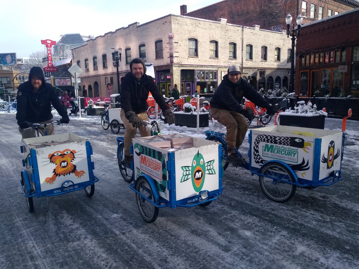 Out delivering the <a href="/portlandmercury/">Portland Mercury 🗞</a>  in this Winter Wonderland!