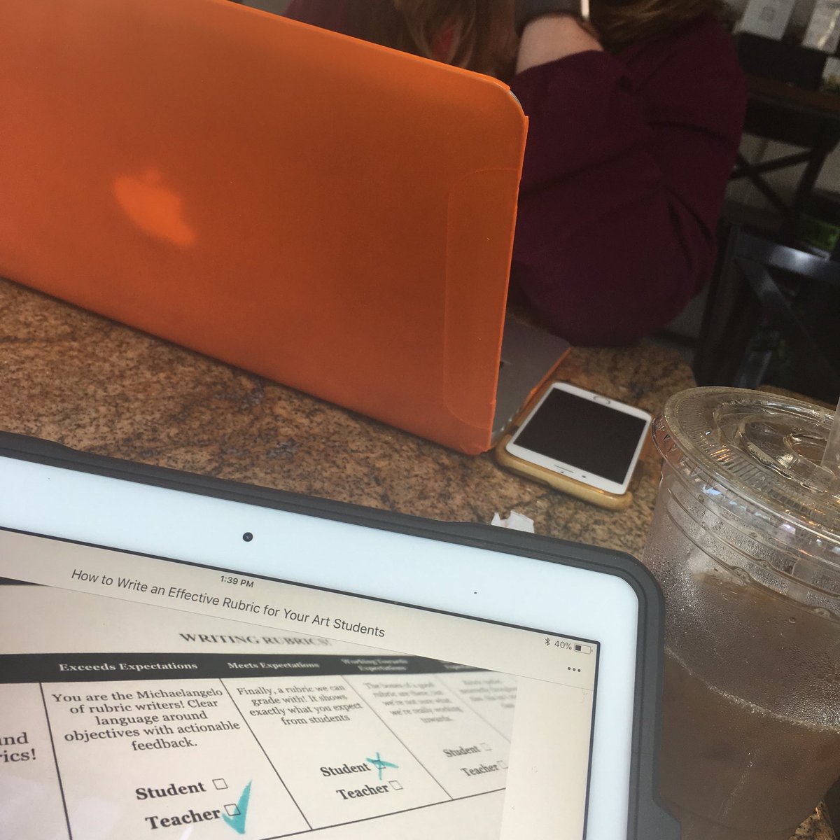 cre8Rt's tweet image. @cicohen Embracing my favorite type of collaboration @cafecapriccio with my team. #appleadechat
