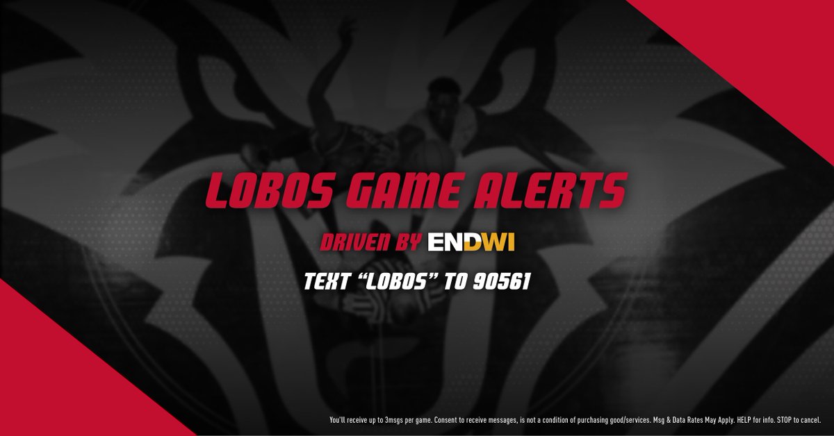 Lobo fans, did you know you can get updates on your MBB team driven straight to your phone by ENDWI? Simply text LOBOS to 90561 to receive your Lobos Game Alerts.
If you plan on drinking, don't become a statistic. Download the free ENDWI App here: bit.ly/ENDWI #GoLobos