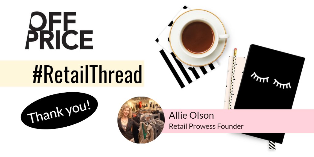 OffPriceShow's tweet photo. Thank you @indretailer @meaghanbrophy @WholesaleCen @fleamarketzone and especially @retailprowess for sharing your #RetailMath knowledge today on #RetailThread! We'll see you next month 💋 https://t.co/FV3xt8ApSK