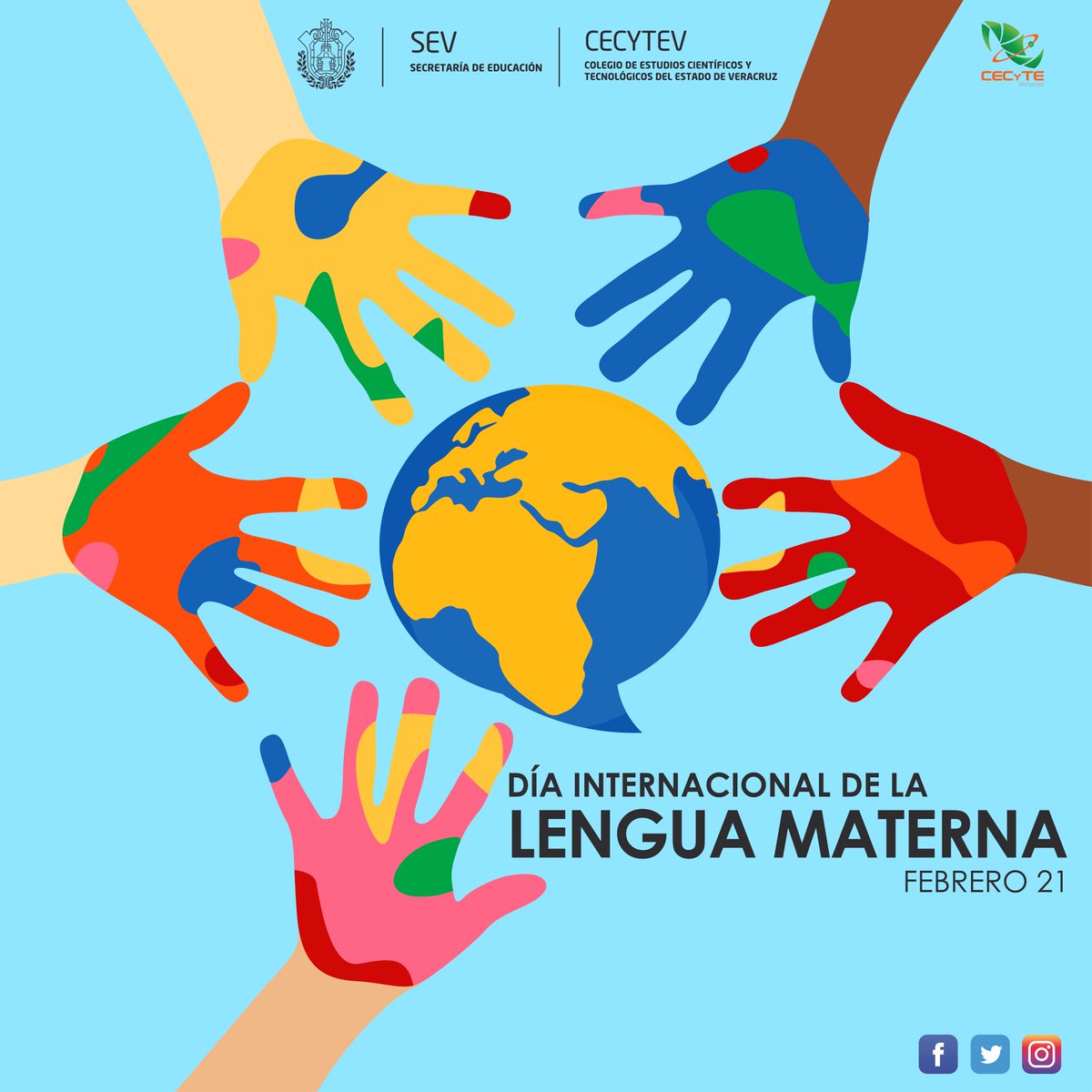 cecytev's tweet photo. 📌21 de febrero, celebramos el #DíaInternacionalDeLaLenguaMaterna fecha establecida por la #UNESCO, con el objetivo de promover el multilingüismo y la diversidad cultural.🌎 #CECyTEVComienzaContigo #UnDíaComoHoy #SEV  @YaliSoteloAltu @ccecyte https://t.co/FCC8ZOWZjt