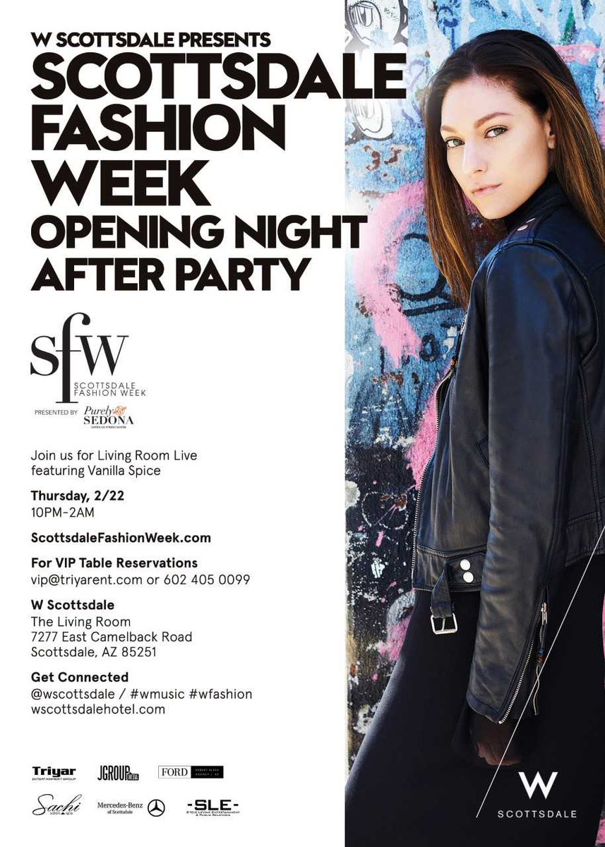 Continue the @ScottsdaleFashionWeek fun with us at <a href="/WScottsdale/">W Scottsdale</a> for the Opening Night After Party TOMORROW night! Don't miss out🎶