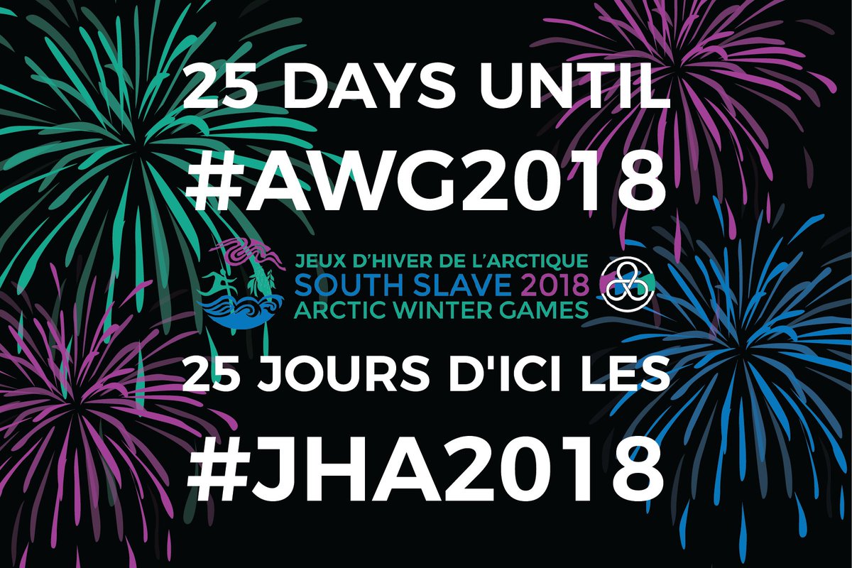 Countdown's on before the #AWG2018 in #NWT! Only 25 days to go! #FindYourPower
Début du compte à rebours avant les #JHA2018 dans les #TerritoiresduNordOuest Plus que 25 jours restants! #TrouvezVotreForce