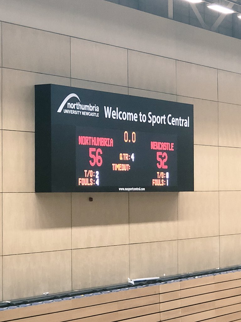 CourierOnline's tweet photo. Northumbria see the game out here at Sport Central, taking what was a close hard fought match by both teams in the court. #StanCalvert2018 https://t.co/xHGzZdNUQW
