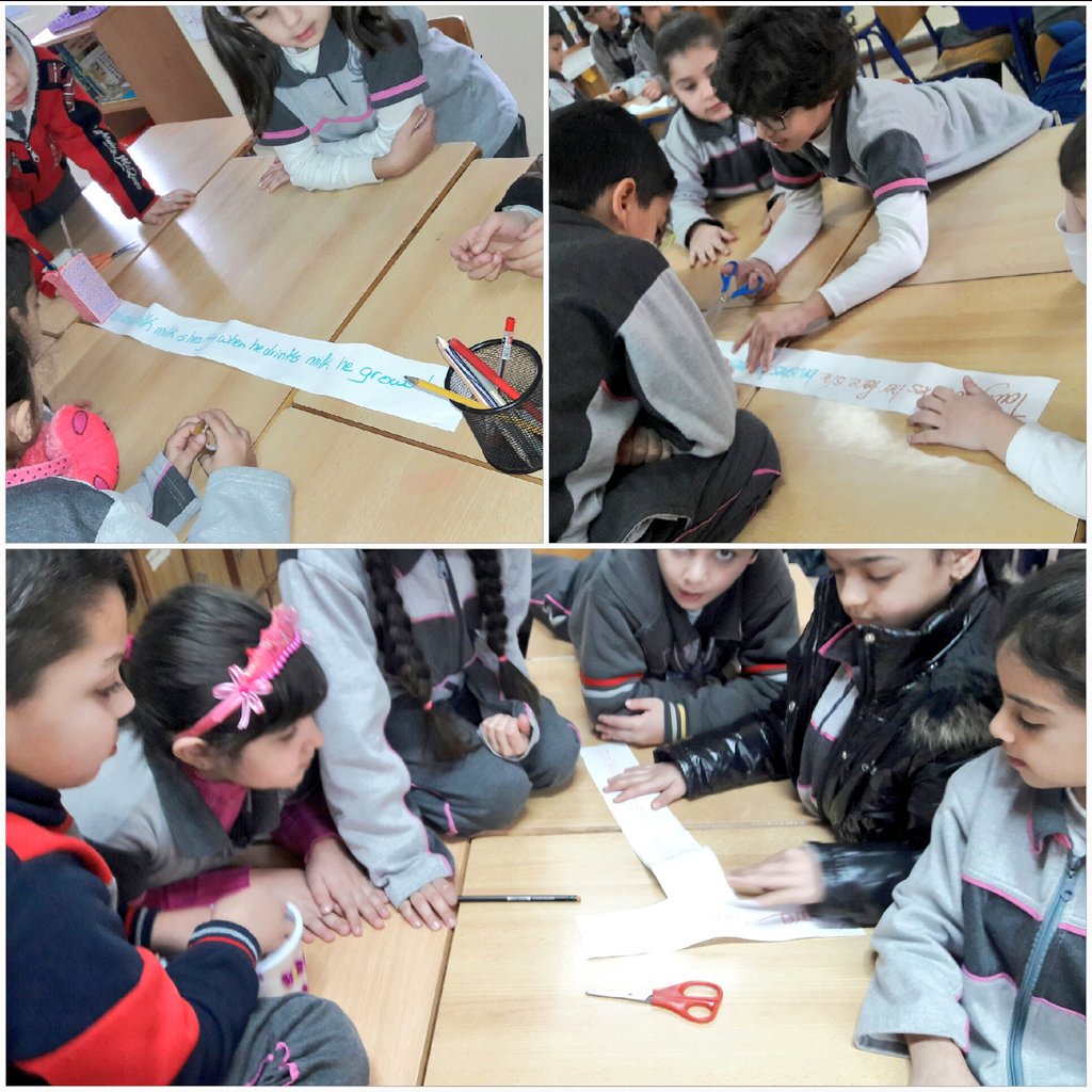 samah_hosna's tweet photo. Cooperatively G2B learners #evaluated the long sentences and deconstructed them to solve #run_on mistakes when writing sentences . 📃✂
#cut_paste
@MakAishaSchool https://t.co/KFk5IpTXok