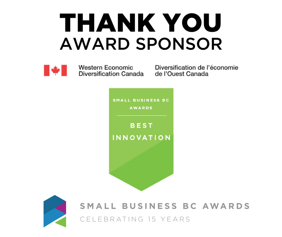 SmallBusinessBC's tweet photo. Thank you, @WD_Canada, for sponsoring the Best Innovation Category at the #SBBCAwards! We have some great finalists for this award, see them all here: https://t.co/hoKjzEWWUz https://t.co/1XDqtNISca