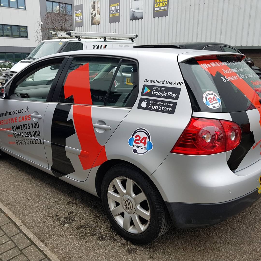 Full wrap just completed on this VW Golf. Turned car from blue to matt metallic silver with overlaid cut vinyl
