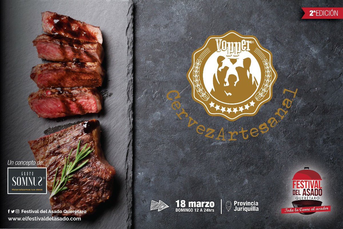 CerveVopper's tweet photo. #MiProximoViajeSera por una gran dotación de vopper 🍻 y Carne 🍖 al #Festival del @AsadoQro https://t.co/RnojTl055C