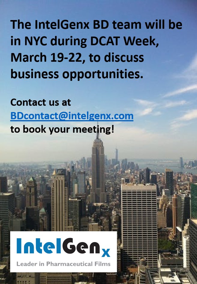 IntelGenx On Twitter The IntelGenx Business Development Team Will Be