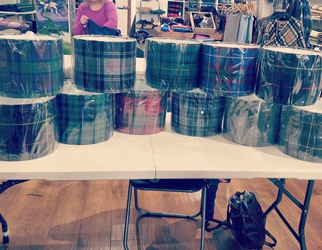 WhatTheCraftUK's tweet photo. Beautiful results from today's workshop at @scotlandshop 
#lampshade #lampshademaker #lampshadeworkshop #tartanlampshade #tartan #whatth... https://t.co/aBV6m7UyWf