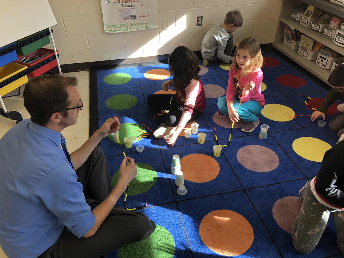 KGeorgesRBTS's tweet photo. The creation of visual number lines with the help of Mr. Henkel and Mrs. Faller @RobertsvilleES https://t.co/yHEiavGqBG