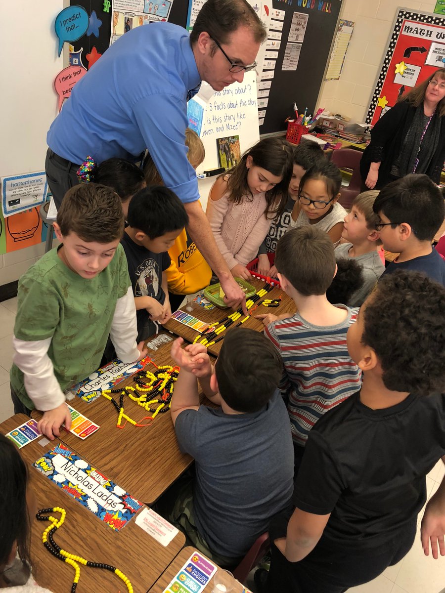KGeorgesRBTS's tweet photo. The creation of visual number lines with the help of Mr. Henkel and Mrs. Faller @RobertsvilleES https://t.co/yHEiavGqBG