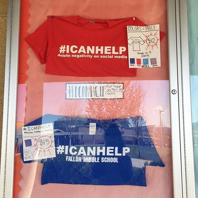 FallonASB's tweet photo. #icanhelp shirts at the office! $12 for the normal and $15 for the FMS edition! ❤️💙 https://t.co/HFYwO0W1cS