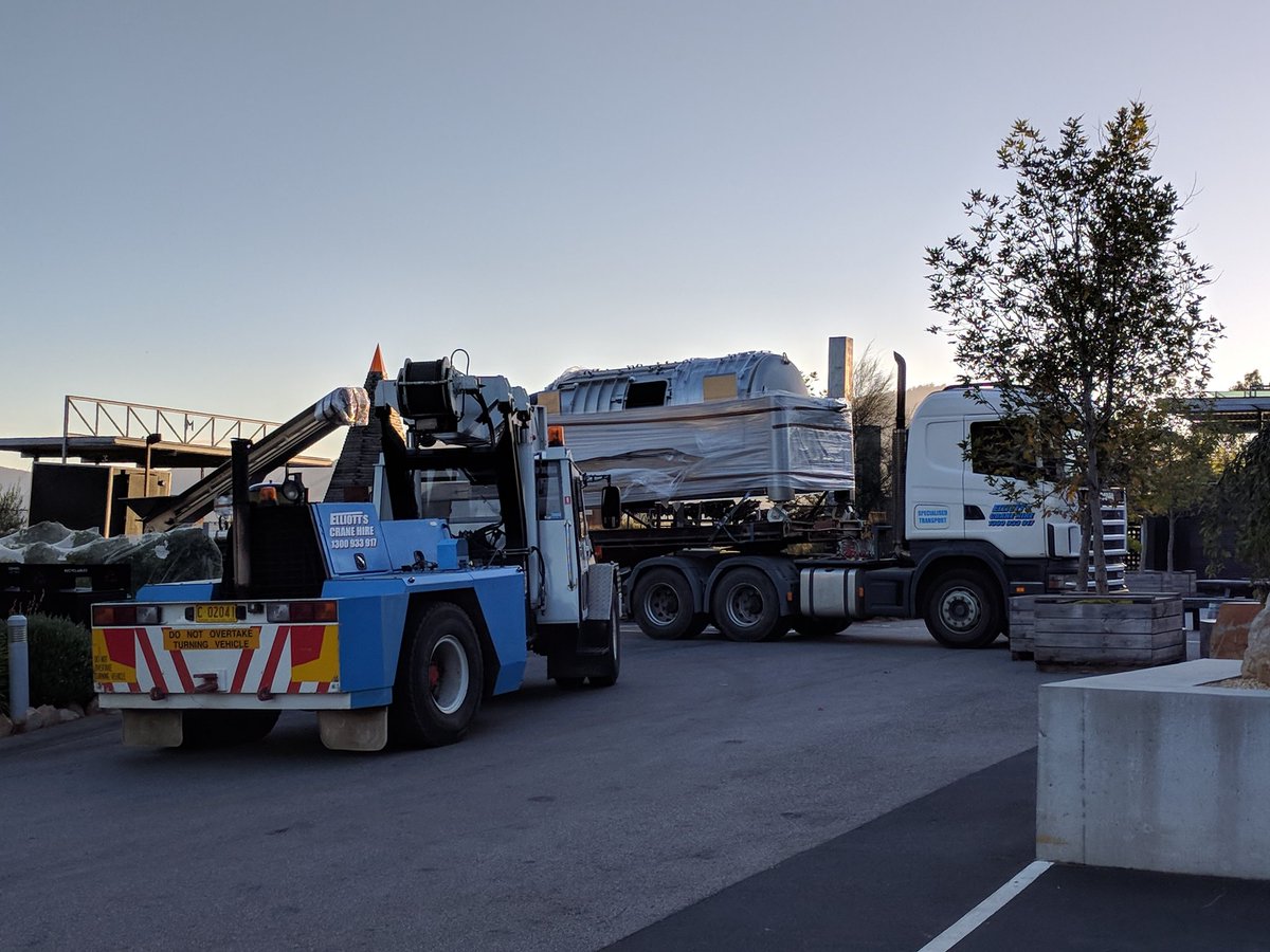 New press and elevator has just arrived!  Thankfully just in time, fruit should start coming in next week!