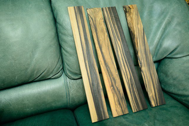TraqGuitars's tweet photo. I'm a sucker for cool fingerboard woods. These four black&amp;white ebony blanks have been waiting a few years for a worthy project (still are..) #traqguitars #custom #guitarbuilding #handmade #fingerboard #ebony https://t.co/MItqzkmWxE