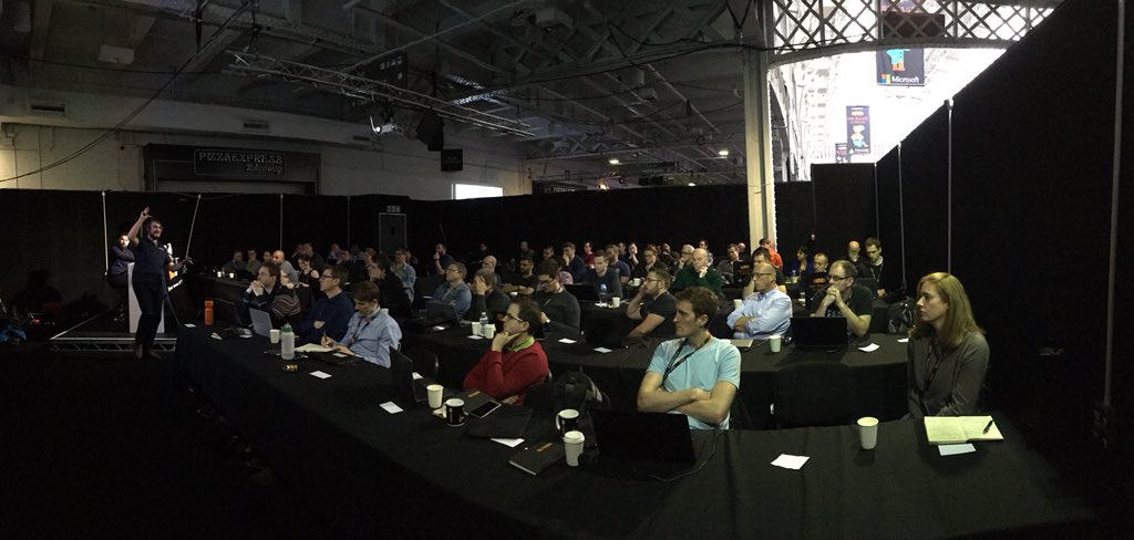 jrowlandjones's tweet image. Had an amazing day at #SQLBits today! Teamed up with @MrSiWhiteley and @SQLShark from @AdatisBI to deliver a full day of #Azure #SQLDW goodness to a packed room of passionate data engineers. Many thanks chaps for your sterling efforts