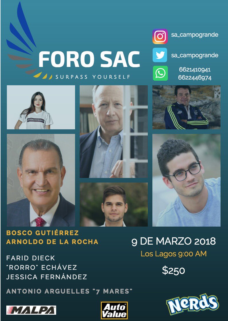 sa_campogrande's tweet photo. ¿Ya tienes tu boleto para este 9 de marzo? ¡No te quedes fuera del evento! #ForoSAC #SurpassYourself https://t.co/9cB9P2R8l8