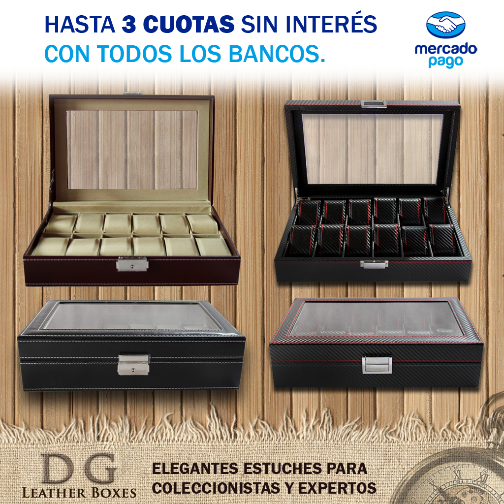 BoxesDg's tweet photo. 🌟🌟 Promoción hasta 3 cuotas sin interés con todos los bancos hasta el 28 de Febrero 🌟🌟 No te pierdas la promo, aprovechá a comprarte ese estuche que tanto te gustó. ¡Cuotas SIN recargo! #DGLeatherBoxes #MercadoPago #DiaDeLaMujer https://t.co/69VjkhIh6O