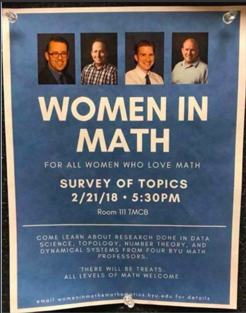 bonnienorman's tweet image. I think I've identified why @BYU has a problem attracting women to #STEM fields ...