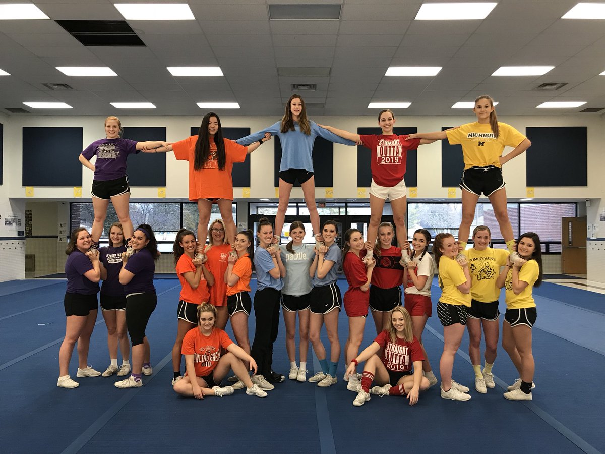AWHS_Cheer's tweet photo. Have to love Practice Themes! #StuntGroupColor #NeonCrazy https://t.co/WS5qXMhaCm