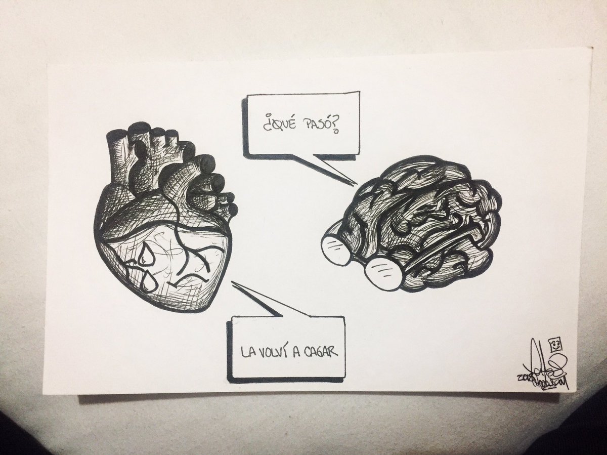 HooliganPats's tweet photo. 'Crónicas de Cere y Cora'
CERE: ¿Qué pasó?
CORA: La volví a cagar.
#CDMX #CiudadDeMexico #Doodle #Doodleando #GarabatosNocturnos #drawing #heart #brain #HooliganPats #CronicasDeCEyCO https://t.co/pnAdrHqCgP
