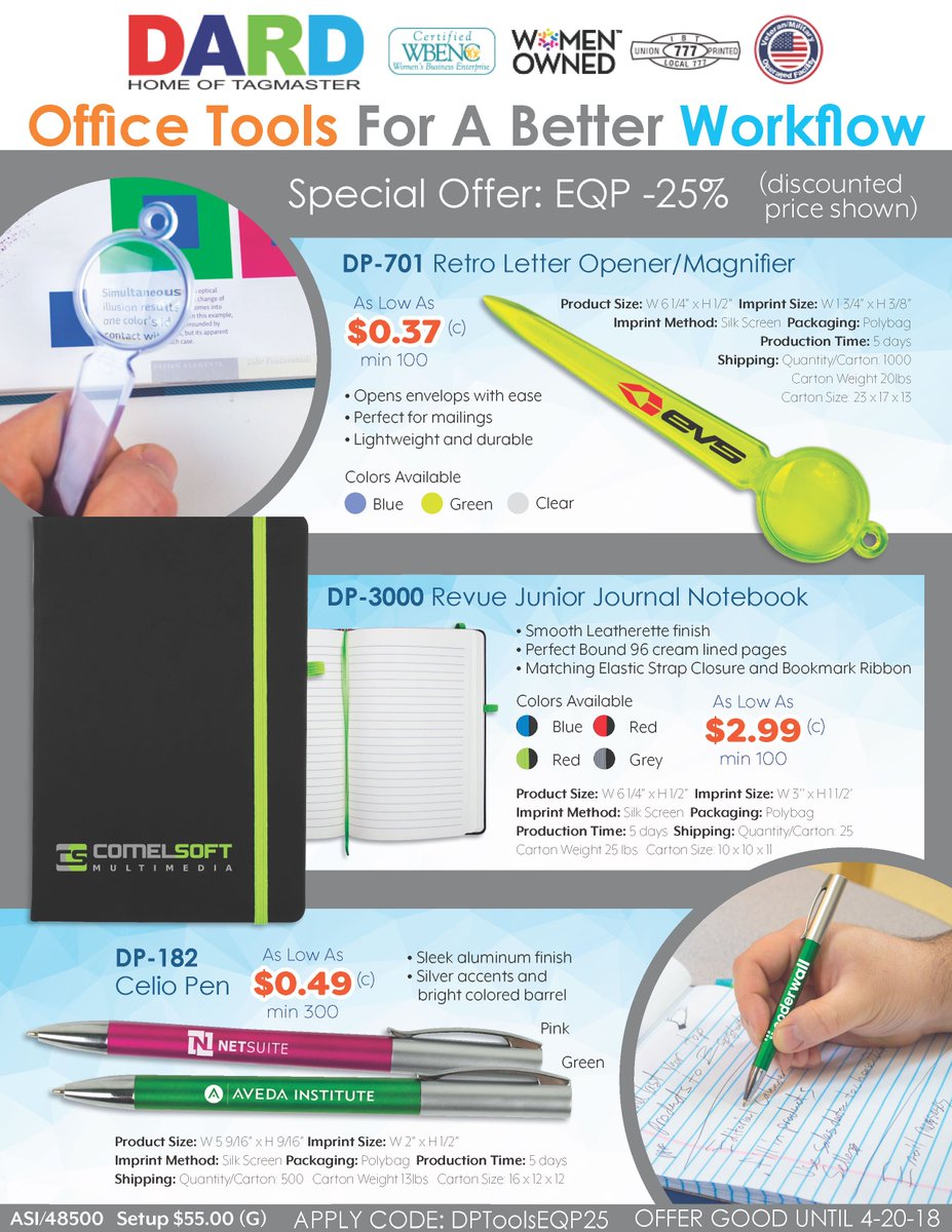 EQP -25% on Select Items! #promotionalproducts #promo #promotional