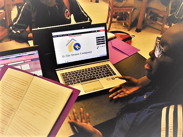 PhilipPorterTex's tweet photo. Revere STEM Magnet Students go 21st Century by brainstorming a company and logo for a DRONE-based product or service and creating a business plan for it! Example: a drone to install your new tile! @HISDChoice @choicehisd @MRJoshuaHopper @HISD_Advanced @Revere_Patriot #DRONESrUS! https://t.co/o7afJb08bp