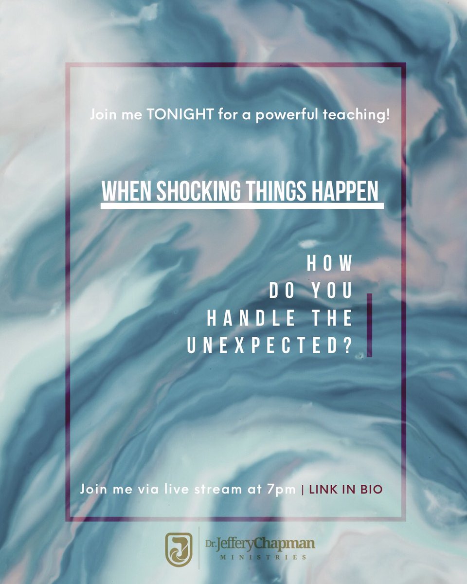 jchapmansr's tweet photo. Trouble is unavoidable. But, your response will determine if it destroys or promotes you!!! Tune in at 7pm for a powerful message!! https://t.co/m27FrCnDXa #WhenShockingThingsHappen https://t.co/KZE08VpoVm