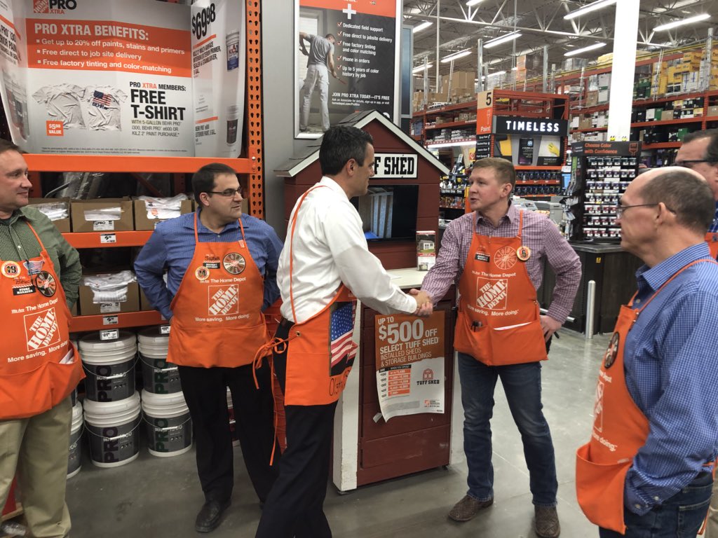 Rep Kevin Yoder on Twitter Touring HomeDepot today 