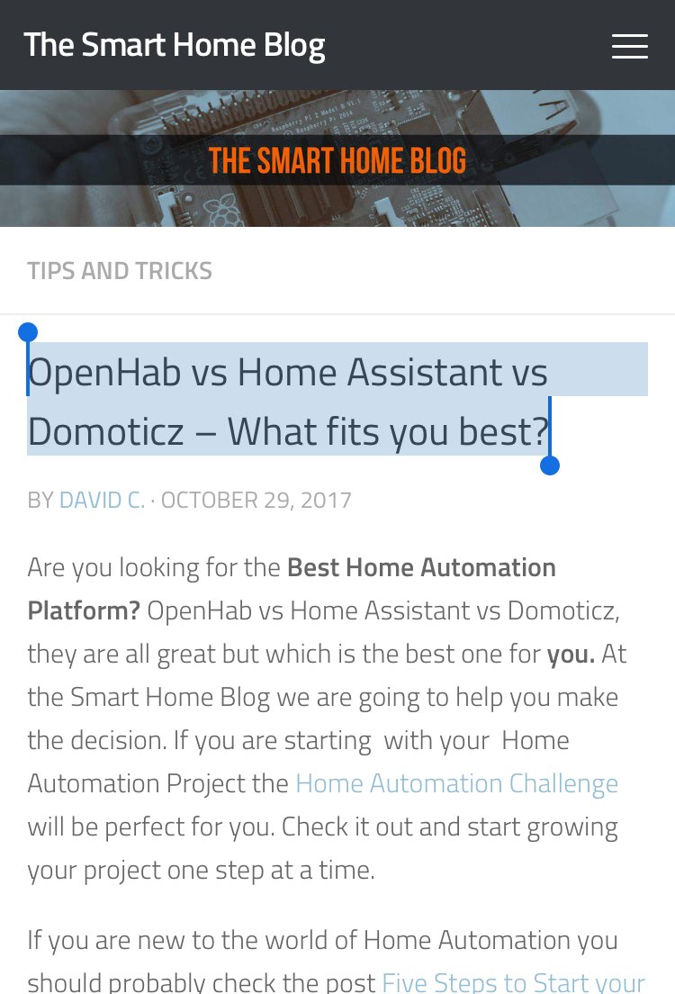 best home assistant 2018