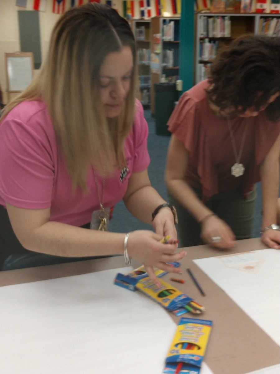 Immersion teachers attend Arts Integration Writing PD.