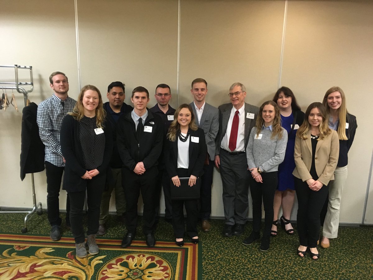Winding down the evening with a nice photo of Illinois State University students and professor George Byrns #ChiStuNight