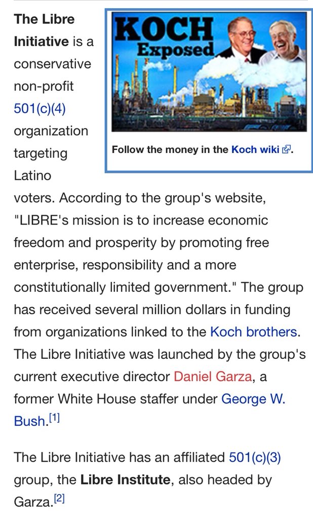 The Libre Initiative is a conservative non-profit organization targeting Latino voters.  https://www.sourcewatch.org/index.php/The_Libre_Initiative