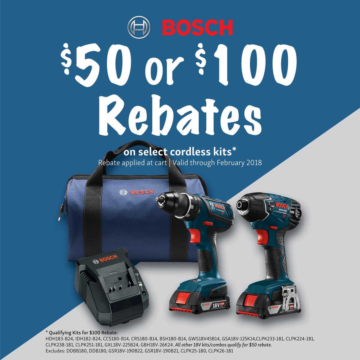 Bosch Rebates on Now!! Come on down to KMS Tools or Shop Online &amp; enjoy these amazing savings, <a href="/BoschToolsNA/">Bosch Power Tools North America</a> <a href="/kmstools/">KMS Tools & Equipment</a> #RedDeer