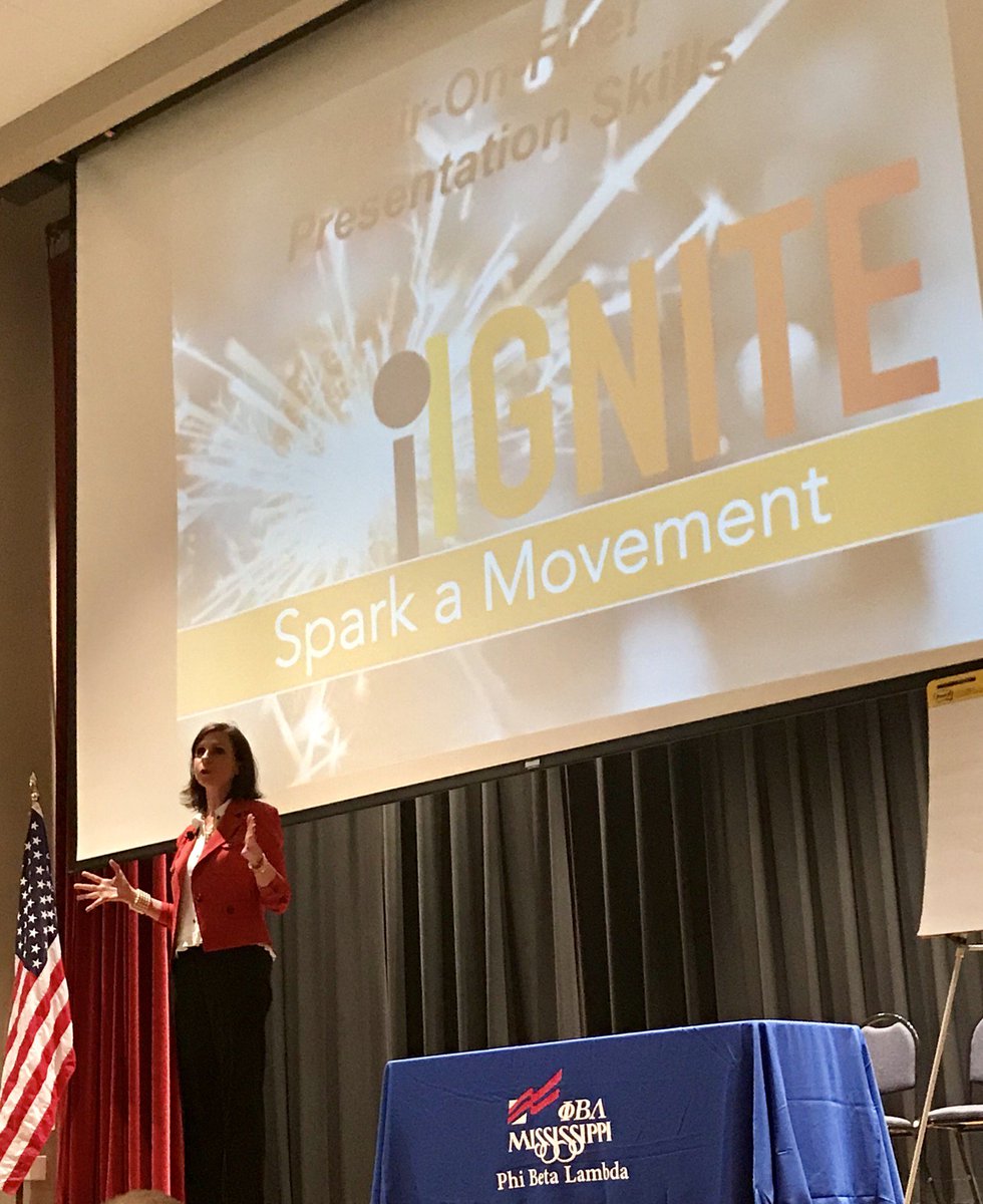 PBLatMUW's tweet photo. #PhiBetaLambda Mississippi State Leadership Conference 2018 is officially under way with our Opening Session keynote address from Certified Speaking Professional Mandi Stanley. @MandiStanleyCSP
#PBLatMUW https://t.co/XoJETVqCs1