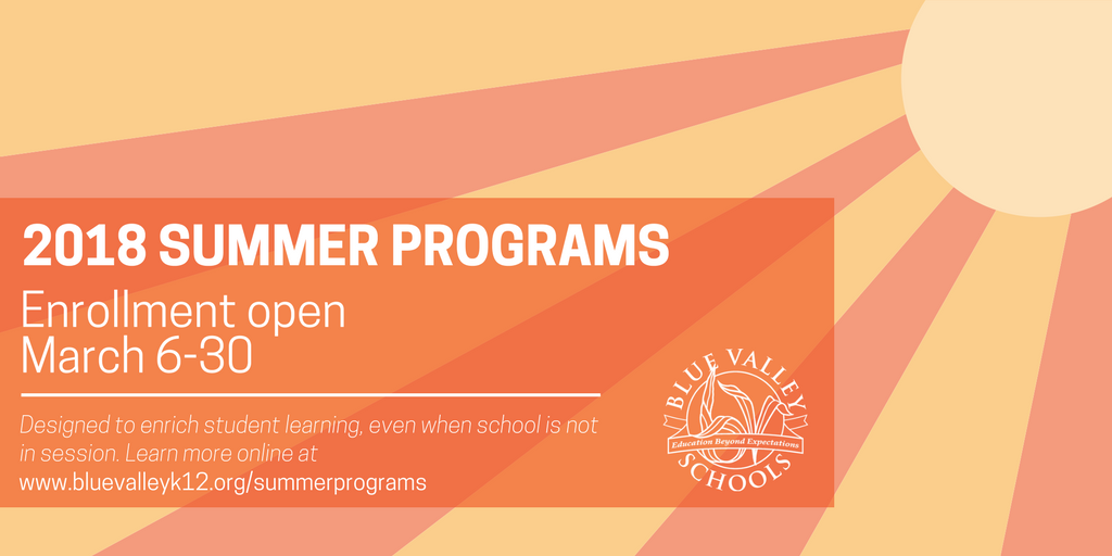 This ❄️ has us dreamin about 🌞! Stay warm by checking out BV's summer course offerings today! Enrollment begins 3/6. bluevalleyk12.org/summerprograms