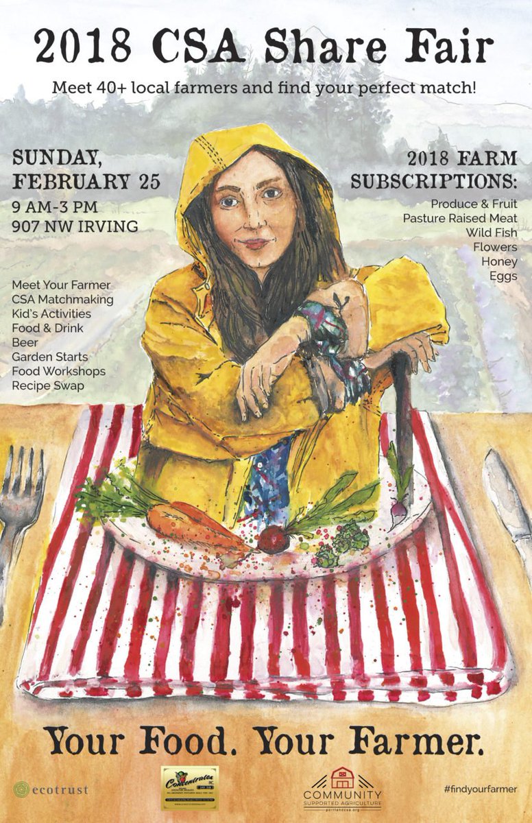 Community_Fish's tweet image. We're just a few days away from your chance to meet the genius farmers who provide Portland with boatloads of the best food available anywhere in the country. Join us and @PortlandCSA on Sunday from 9am-3pm for this free event.     #yourfoodyourfarmer  bit.ly/CSAShareFair18