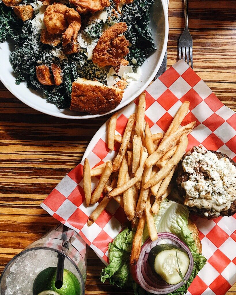 Dinner is served. 🍴🥗🍔 #rva #rvadine
