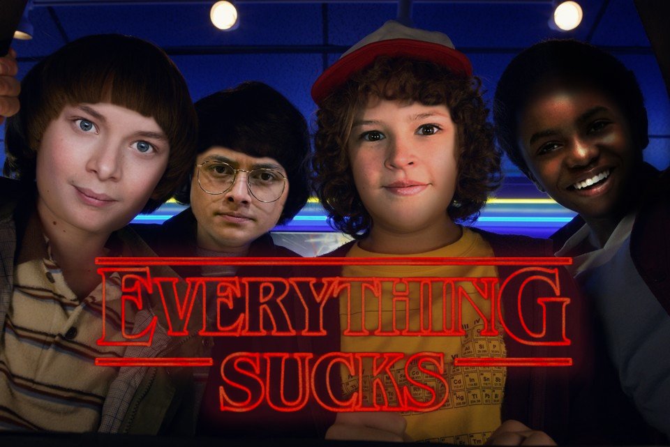 Was watching Everything Sucks on @NetflixANZ and couldn't get over how much Kate Messner looks like Dustin from Stranger Things. So I fired up the ol' Photoshop machine and sure enough...