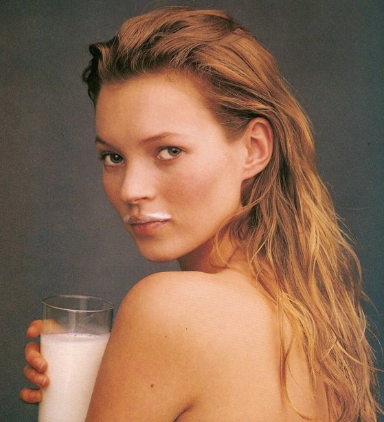 AcmeCameraCo's tweet image. Photos we love: Got Milk? Kate Moss by #AnnieLeibovitz. What are you shooting today? #AcmeCameraCo.