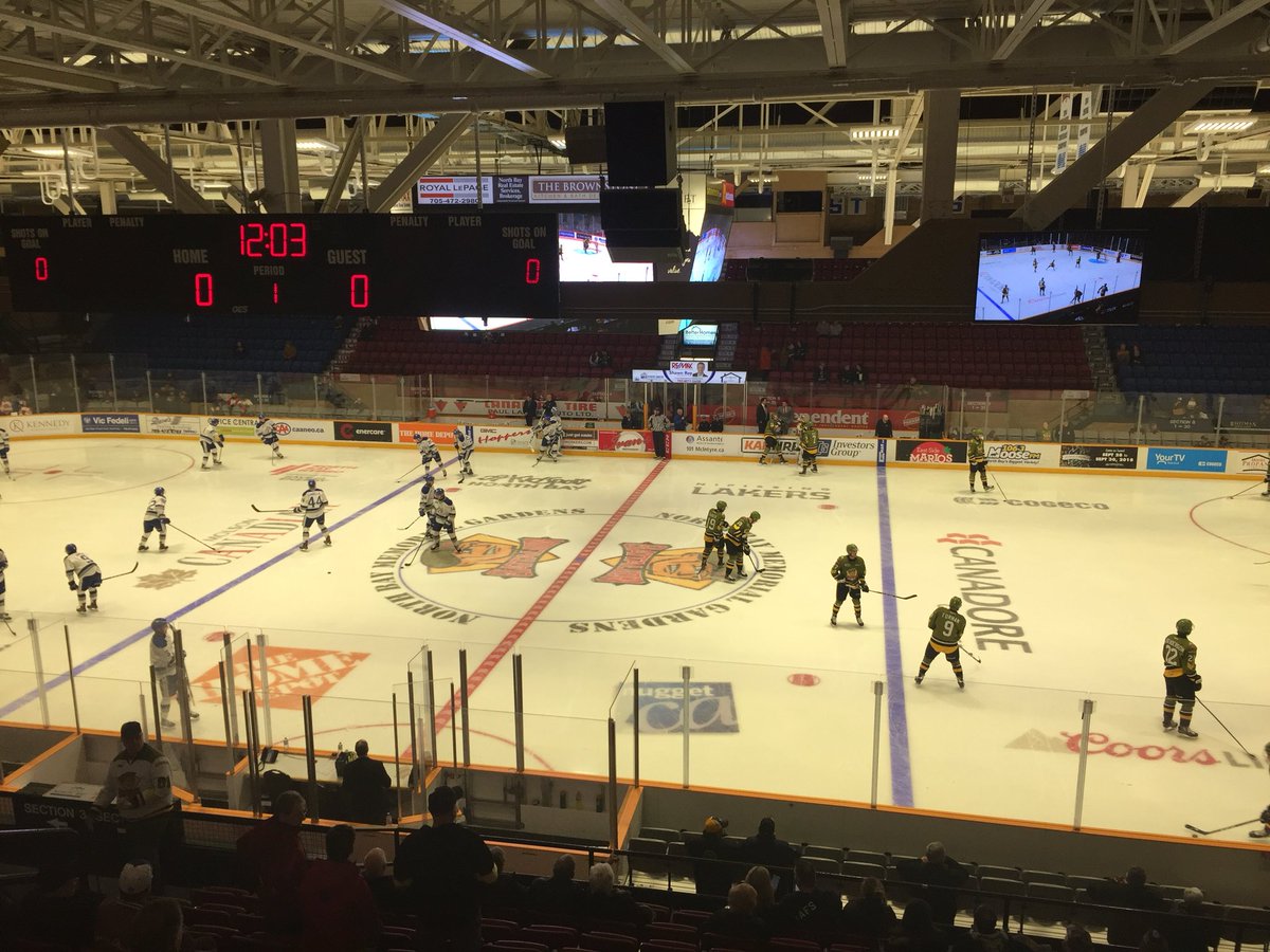 TJM_PlayByPlay's tweet photo. Warmups are underway in North Bay #WolvesVsBattalion https://t.co/vG5Xp0TB69