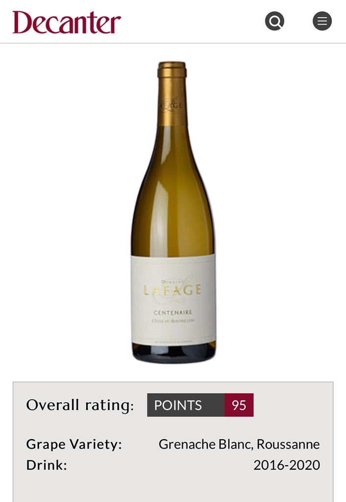 MackenwayWines's tweet image. Two great reviews for our @DomaineLafage #92points from Parker #95points from Decanter “Drinks like a wine at 5 times the price...” 

Family owned, practicing organic... Have you tried it yet?