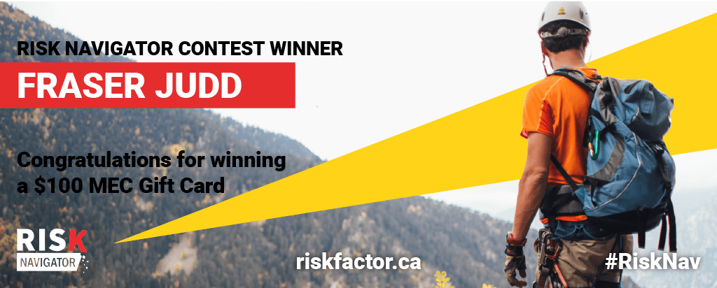 livesafebutlive's tweet photo. We have a new winner, Fraser Judd, from our #RiskNav contest! https://t.co/UuGPBL05Zm

Enjoy your new equipment from MEC.

#LiveSafeButLive https://t.co/si1KxRCAhS