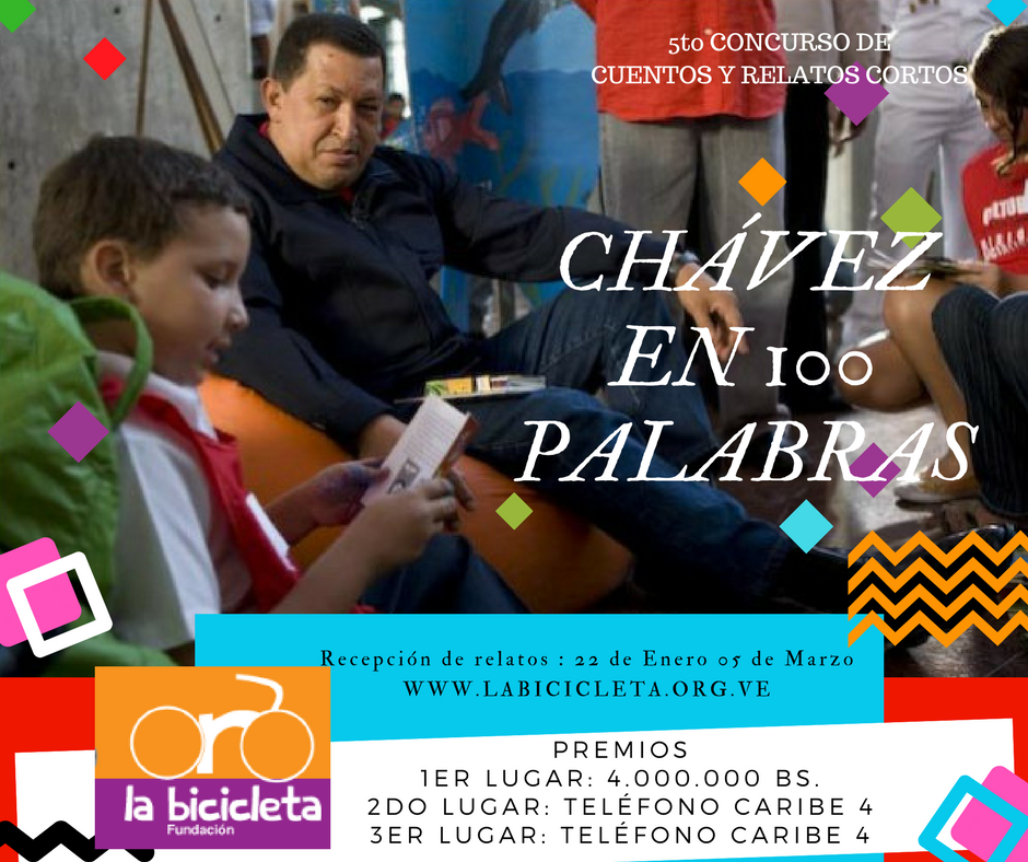 labicicletaccs's tweet photo. Participa “CHÁVEZ EN 100 PALABRAS" 
Sube tu relato  en https://t.co/gATI3eLBt3
@aliprisusa @MemaEmma53 @SecretariaUnivZ @MSomosVen @mayrelisbarboza @elarcangeljhon @SuperAlexzay @seleneestrach @somosimpreso @edalge @H_Line77 @Yudithh99 https://t.co/BXxQZPOdBW