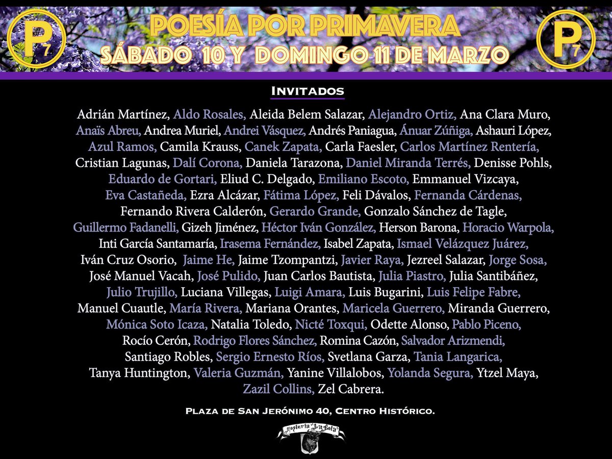 10-11 Marzo
ANTES DEL FIN DE ESTE MUNDO, ESCRIBIREMOS OTRO <a href="/SinEmbargoMX/">SinEmbargo</a> <a href="/arteycultura/">Cartelera Cultural</a> <a href="/Pajaropolitico/">Animal Político</a> @GuiaCiudadMx @tour_df <a href="/Notimex/">Notimex</a> <a href="/Reporte_Indigo/">Reporte Índigo</a> <a href="/HuffPostMexico/">HuffPost México</a> <a href="/nofm_radio/">NoFM Radio</a> <a href="/maspormas/">noticias</a> @reformacultura <a href="/Milenio/">Milenio</a> <a href="/terceraviamx/">Tercera Vía -3V-</a> <a href="/ConectaCultura_/">ReCONECTA CULTURA</a> @MelimeloCultura <a href="/ElCulturalRazon/">El Cultural</a>