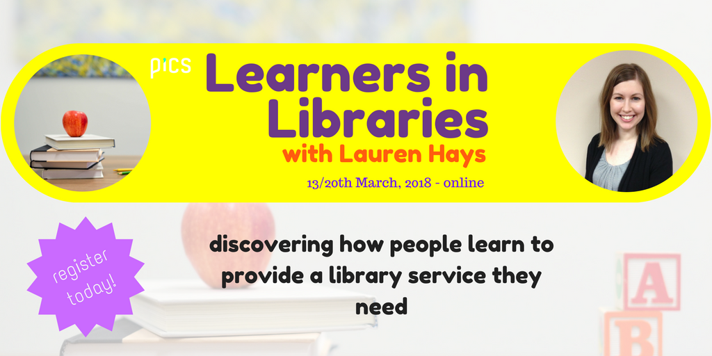 picslearning's tweet photo. Discover how people learn to provide a #library_service they need. Join @Lib_Lauren LIVE online for 2 sessions a week apart. Test theories and share your discoveries. REGISTER today or #holdmeaspot https://t.co/WFIFxBYRvj https://t.co/hGNMcQiXao