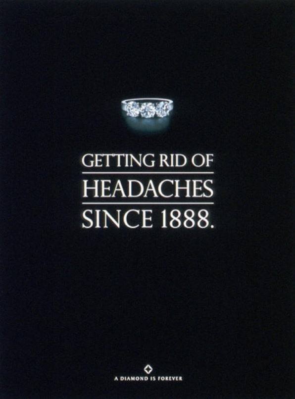 wrightmarvin2's tweet photo. "Getting rid of headaches" by De Beers - Join the Future of Marketing: https://t.co/oWFFo57Ppl #Ads #Advertising #DigitalMarketing https://t.co/c84CPejzb8