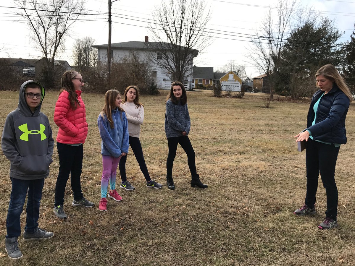 ScienceKMS's tweet image. Sustainability club students learned from Mrs. Rozea, a landscape architect, how to conduct a site analysis when planning an outdoor space.