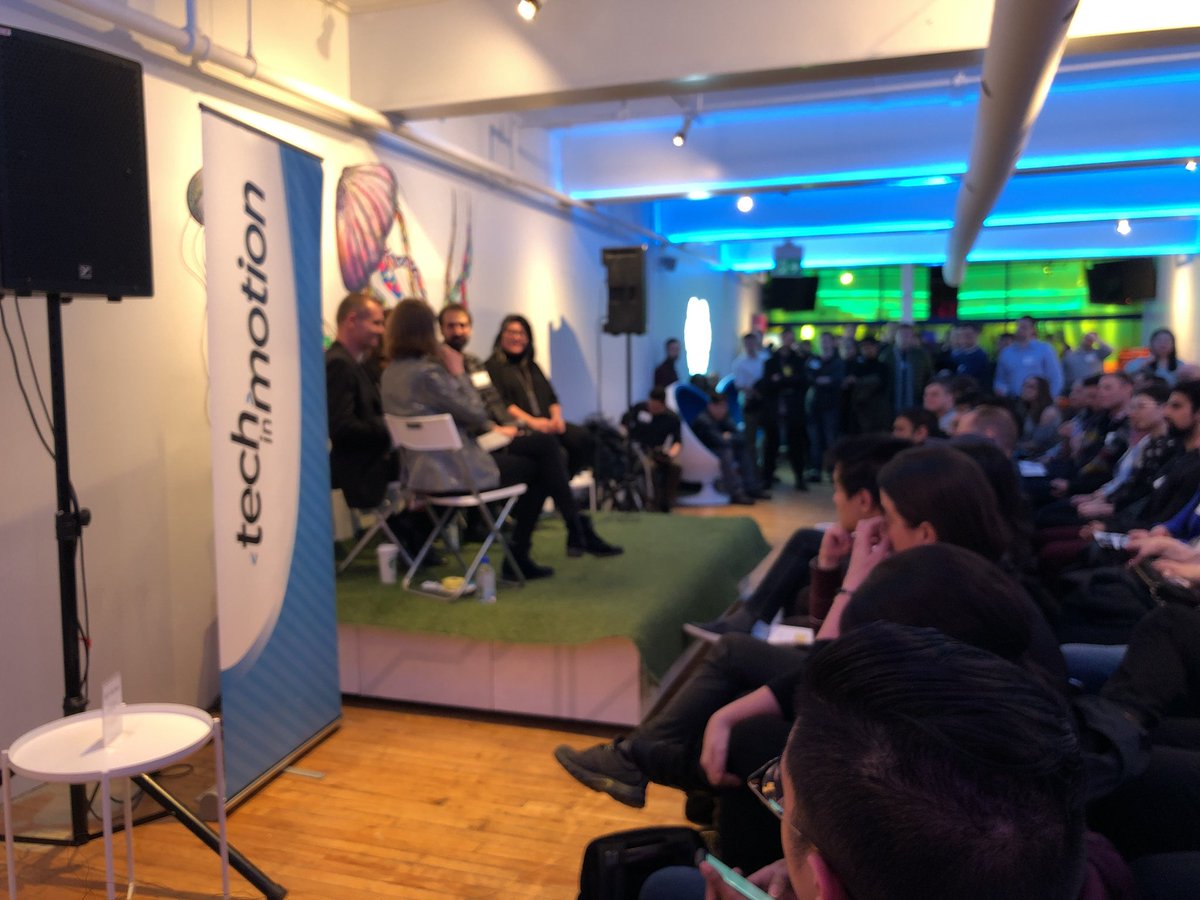 At <a href="/_houseofvr/">House of VR</a> for #techinmotion’s The Future &amp; Impact of Virtual &amp; Augmented Reality panel with @Sapphosvoice <a href="/AlanSmithson1/">Alan Smithson</a> <a href="/paigegoodmann/">paige</a> <a href="/mikesevigny/">MikeSevigny</a> @anaserrano